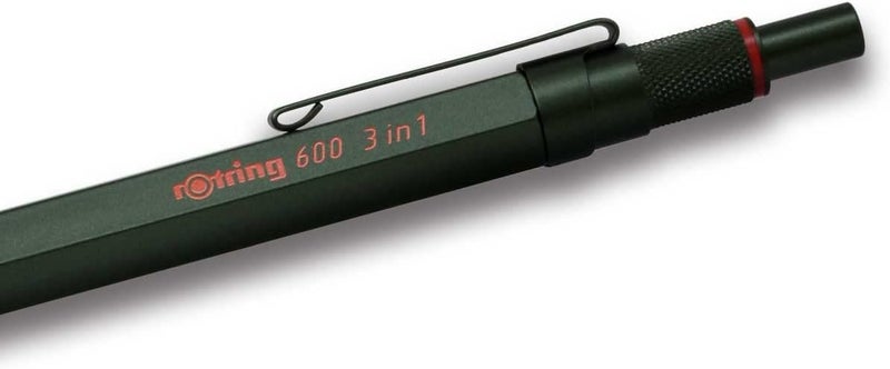 Rotring Multi Pen Camouflage Green 600 3 in 1 2159368 Mechanical Pencil Fine Writing Stationery German Drafting Pen Professional Ballpoint Pen - Image 4